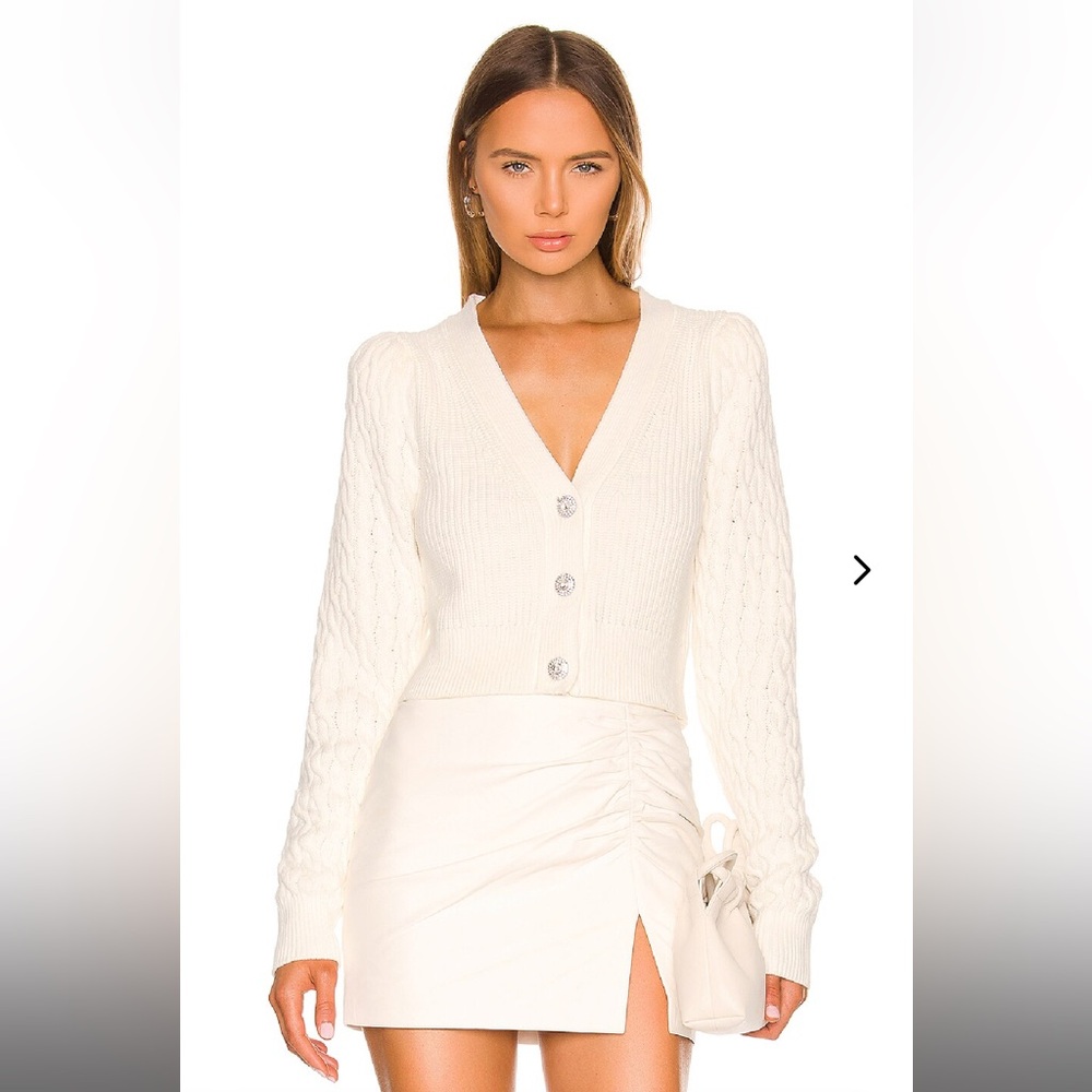 LOVERS AND FRIENDS Julienne Cable Cardigan in Ivory